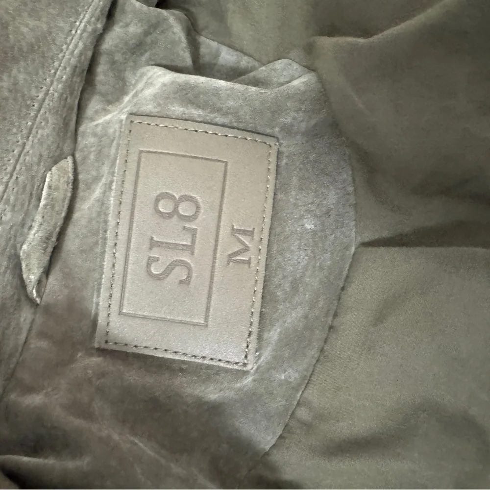 Blank NYC sl8 olive suede moto jacket - Picture 6 of 6